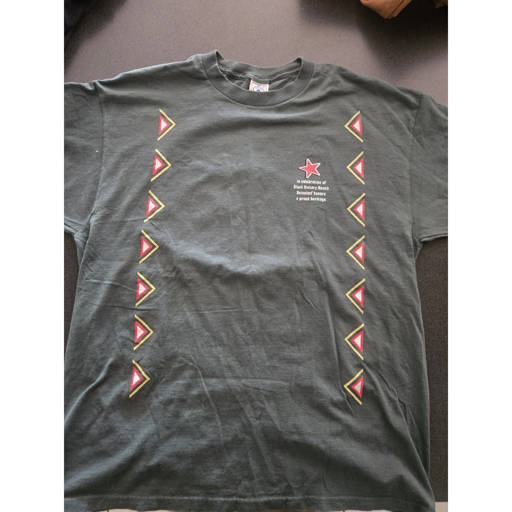 Vintage Heineken Ghana Black History Month T Shirt XL Made USA Delta Pro